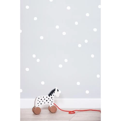 Lilipinso Stickers Et Papiers-peint Enfant Stickers Pois En Vinyle Mat Blanc 29.7x42 Cm – Image 3