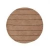 OYOY Living Design Tapis Enfant Tapis à Rayures Marron En Laine Et En Coton Ø120cm