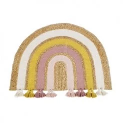 Maisons Du Monde Tapis Enfant Tapis Arc-en-ciel En Coton Et Jute Teins Multicolores 100x75
