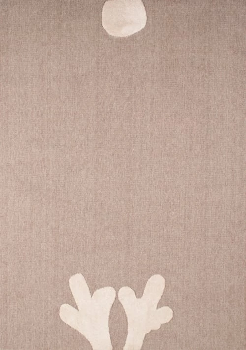 Nazar Tapis Enfant Tapis Beige Et Crème Motif En Relief Renne Doux - 160x230