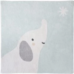 Noukie's Tapis Enfant Tapis Carré Eléphant Anna & Milo (120 X 120 Cm)