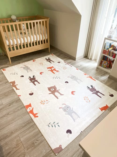 Nazar Tapis Enfant Tapis Chambre Enfant Motif Animaux 160x230 – Image 2