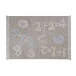 Lorena Canals Tapis Enfant Tapis Coton Lavable Chiffres Bébé 120x160cm