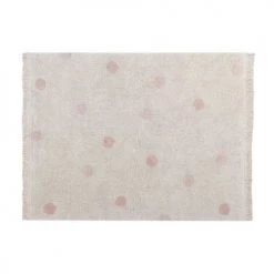 Lorena Canals Tapis Enfant Tapis Coton Lavable Dots Nude 120x160cm