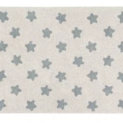 Lorena Canals Tapis Enfant Tapis Coton Lavable étoiles Bleu 120x160cm