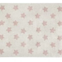 Lorena Canals Tapis Enfant Tapis Coton Lavable étoiles Nude 120x160cm