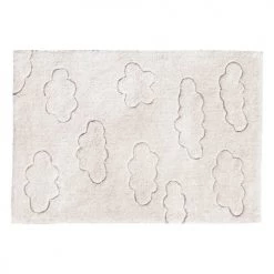 Lorena Canals Tapis Enfant Tapis Coton Lavable Nuages 90x130cm