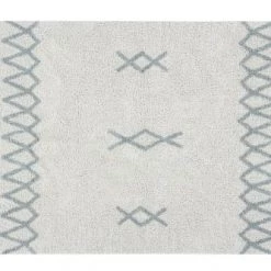 Lorena Canals Tapis Enfant Tapis Coton Lavable Vintage Bleu 120x160cm