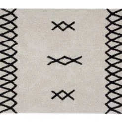 Lorena Canals Tapis Enfant Tapis Coton Lavable Vintage Noir 120x160cm