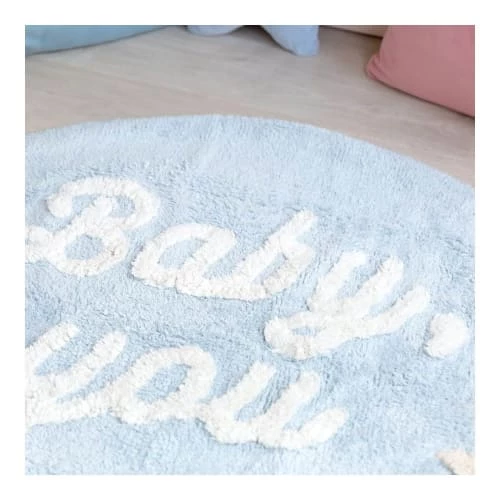 Lorena Canals Tapis Enfant Tapis Coton Rond Lavable Baby, You Rock! D120cm – Image 6