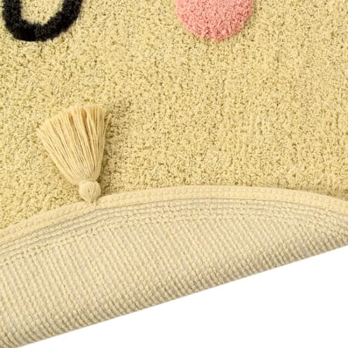 Lorena Canals Tapis Enfant Tapis Coton Rond Lavable Soleil D100cm – Image 6