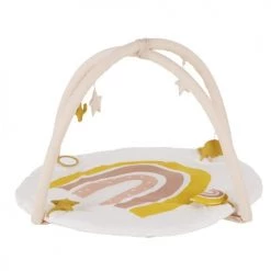 Maisons Du Monde Tapis Enfant Tapis D'éveil Bébé En Coton Imprimé Arc-en-ciel Multicolore