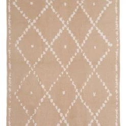 AFK Living Tapis Enfant Tapis De Style Berbère Beige Rosé 100x140