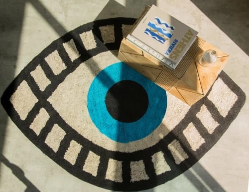 RNT By Really Nice Things Tapis Enfant Tapis En Coton En Forme D’œil 180x120 – Image 2