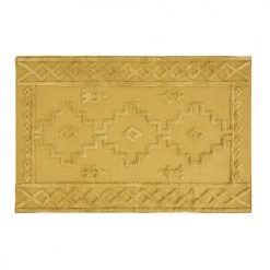 Maisons Du Monde Tapis Enfant Tapis En Coton Tissé Jaune Moutarde Avec Dessins En Relief 120x180