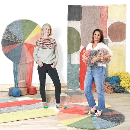 Lorena Canals Tapis Enfant Tapis En Laine Lavable Bleu Et Rose 240x170 – Image 3