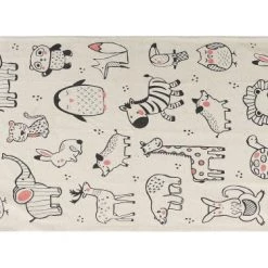 Beliani Tapis Enfant Tapis En Tissu Blanc 145x90cm