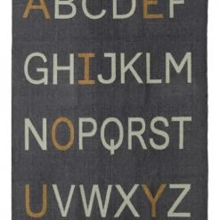 AFK Living Tapis Enfant Alphabet Gris 100x140