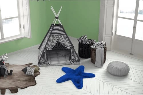 Me Gusta Tapis Enfant Bleu Rectangle Micropolyester 60x63 – Image 2