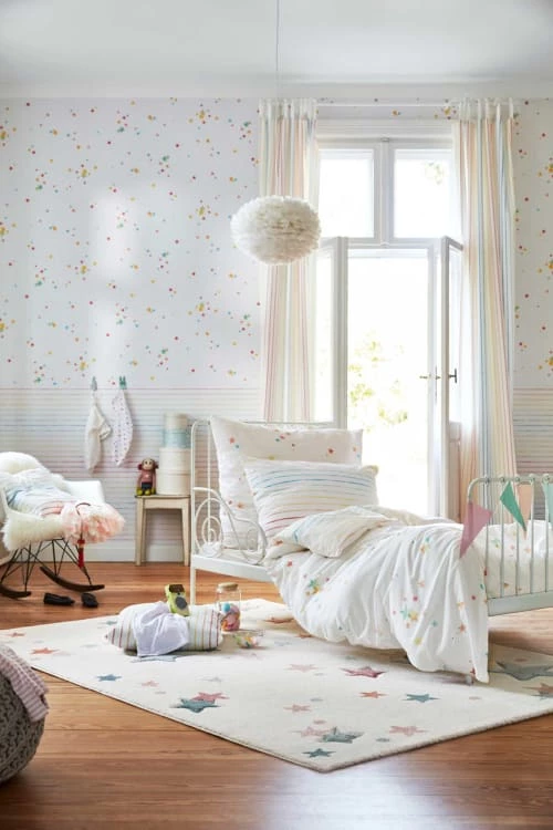 Esprit Tapis Enfant Ciel étoilé Blanc Pastel Avec Relief 200x290 – Image 2