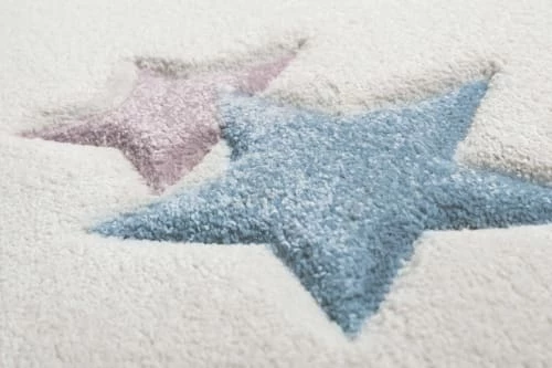 Esprit Tapis Enfant Ciel étoilé Blanc Pastel Avec Relief 200x290 – Image 3