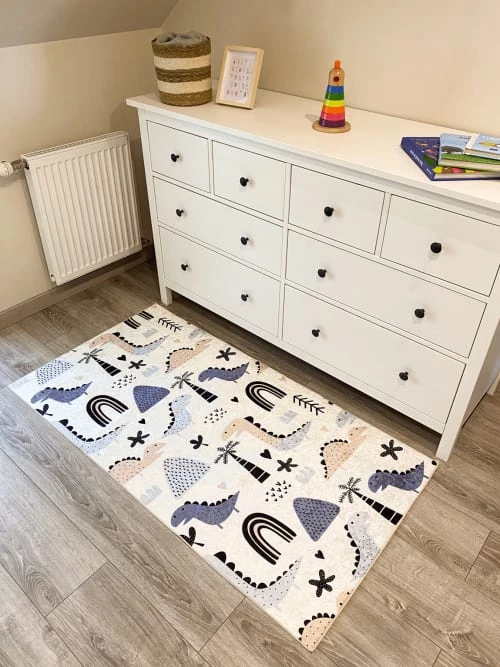 Nazar Tapis Enfant Dinosaure Bleu 160x230 – Image 4