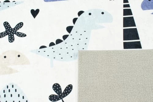 Nazar Tapis Enfant Dinosaure Bleu 80x150 – Image 6