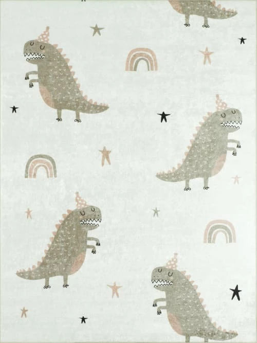 Nazar Tapis Enfant Dinosaure Vert 120x160