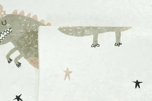 Nazar Tapis Enfant Dinosaure Vert 80x150 – Image 3