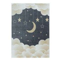 J&Kids Tapis Enfant En Polypropylène Jaune Ø 160