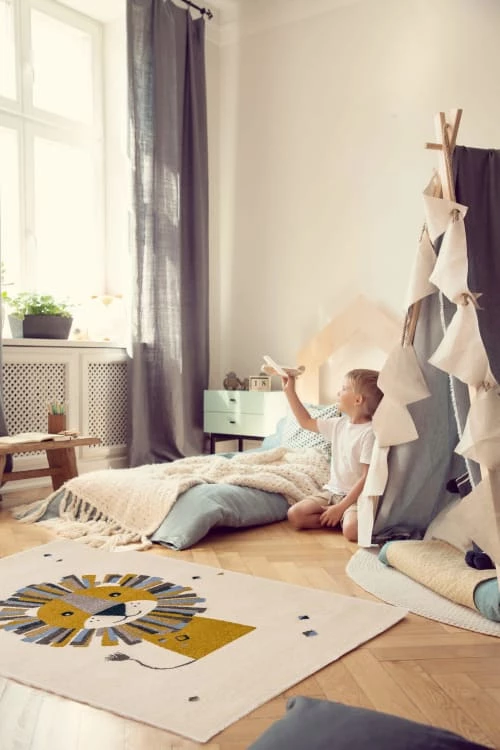 AFK Living Tapis Enfant Lion Multicolore 135x190 – Image 2