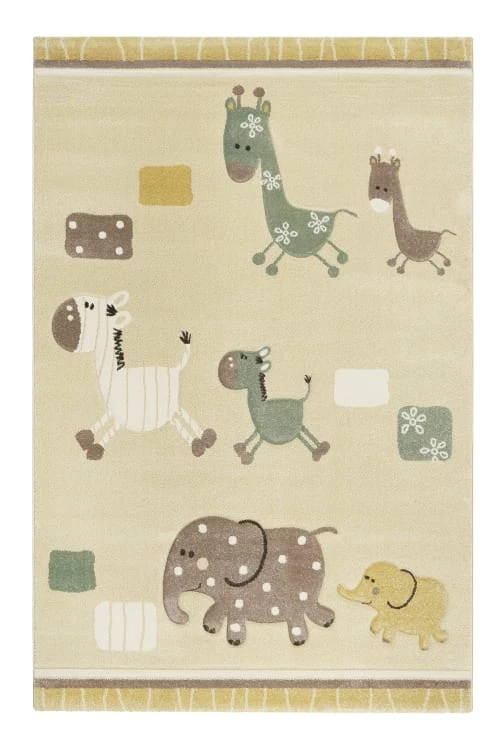 Esprit Tapis Enfant Motif Animaux Beige 120x170
