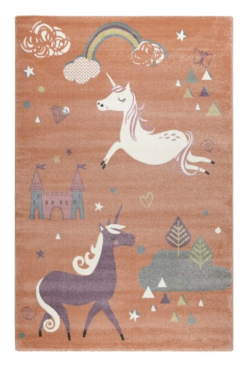 Esprit Tapis Enfant Motif Licorne Orange 120x170