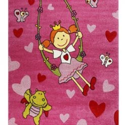 SIGIKID Tapis Enfant Motif Princesse Rose 200x290