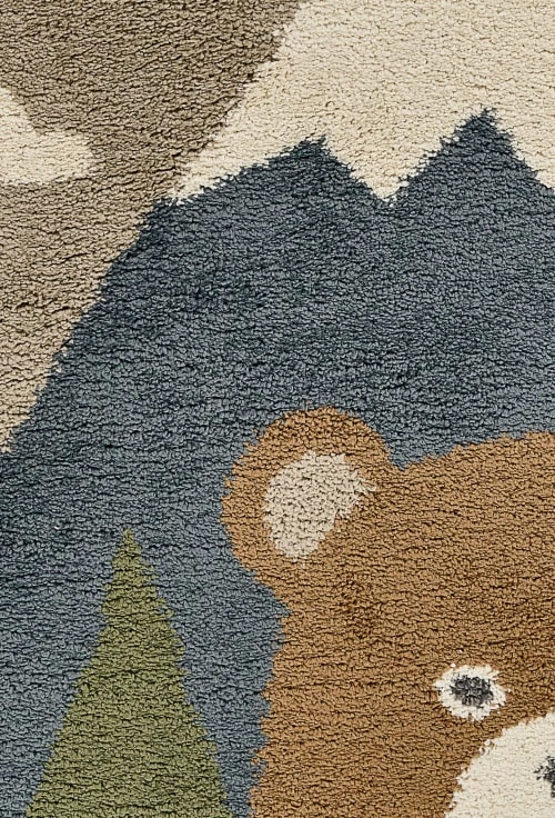 AFK Living Tapis Enfant Petit Ours Dans La Foret 120x170 – Image 5