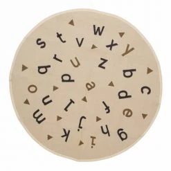 AFK Living Tapis Enfant Rond Alphabet Beige 135x135