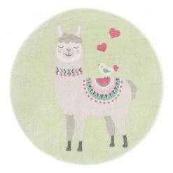 Un Amour De Tapis Tapis Enfant Vert 100x100 Rond