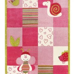 Esprit Tapis Enfantmotif Abeille Escargot Rose 160X225