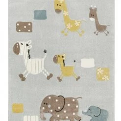 Esprit Tapis Enfantmotif Animaux Bleu 200x290