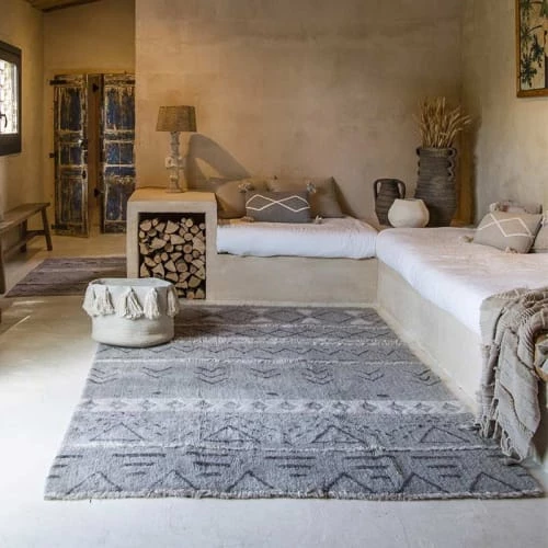 Lorena Canals Tapis Enfant Tapis Ethnique Berbère En Laine Bleu 140x200 – Image 2