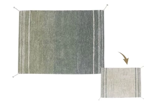 Lorena Canals Tapis Enfant Tapis Lavable En Coton Bleu 120x160