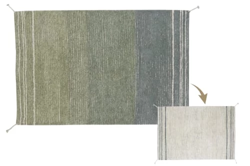 Lorena Canals Tapis Enfant Tapis Lavable En Coton Bleu 170x240