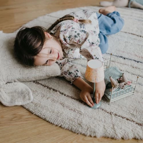 Lorena Canals Tapis Enfant Tapis Lavable En Laine Grise Ø 120 – Image 6