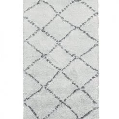 AFK Living Tapis Enfant Tapis Long Shaggy Nomad Beige 80x200cm