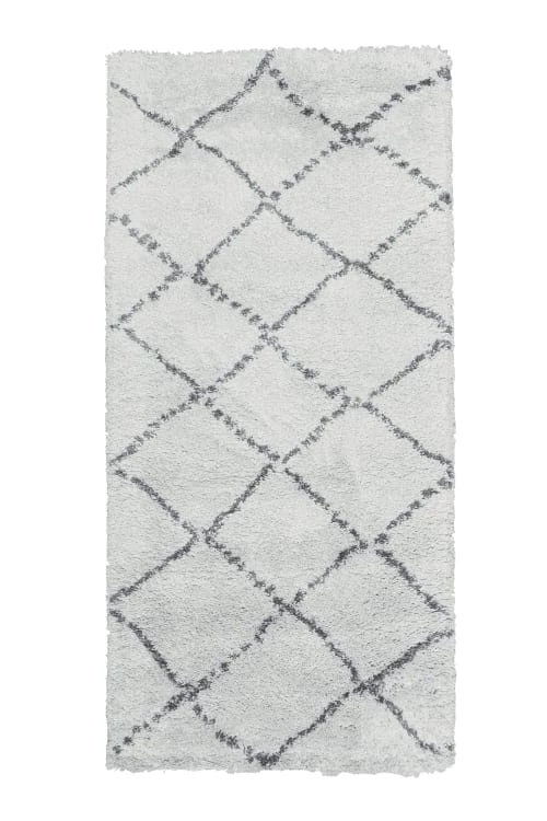 AFK Living Tapis Enfant Tapis Long Shaggy Nomad Beige 80x200cm