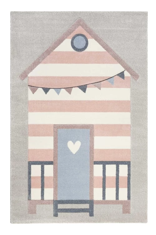 Esprit Tapis Enfant Tapis Motif Cabine De Plage Pastel 133x200