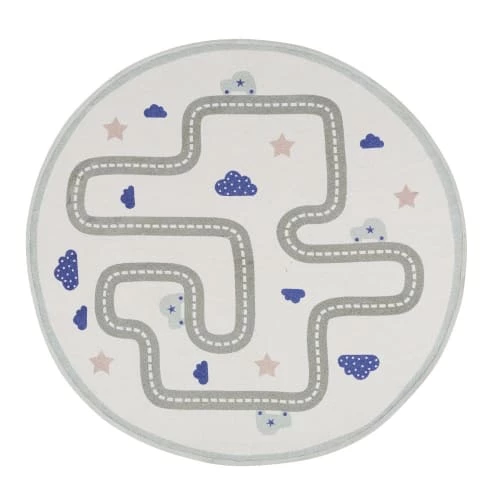 Maisons Du Monde Tapis Enfant Tapis Parcours Route En Coton Recyclé Gris