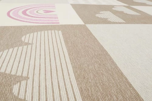 Esprit Tapis Enfant Tapis Plat Réversible Tons Pastels Beige, Rose Et Bleu140x200 – Image 3