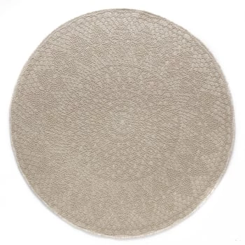 AFK Living Tapis Enfant Tapis Rond Crochet Gris 130x130 – Image 5