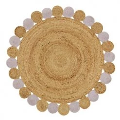 Maisons Du Monde Tapis Enfant Tapis Rond En Jute Et Coton Parme